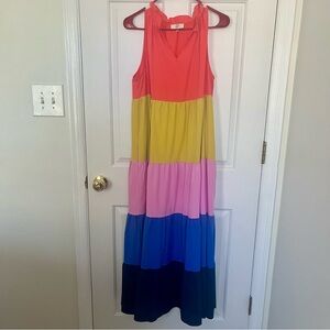 Entro Colorblock Maxi Dress